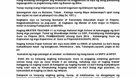 Halimbawa Ng Paglalarawan Ng Tagpuan