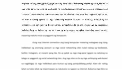 Balangkas ng Pananaliksik sa Filipino - Balangkas ng Pananaliksik