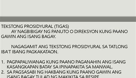 halimbawa ng tekstong prosidyural - philippin news collections