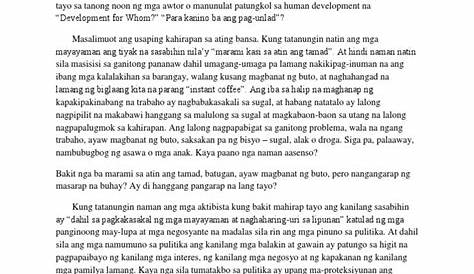 Halimbawa Ng Sanaysay Tungkol Sa Kahirapan Ng Pilipinas Halimbawa Ng