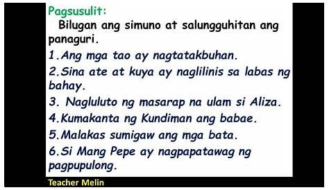 Pangungusap Na Walang Paksa Worksheets Grade 5 Pdf - Mobile Legends