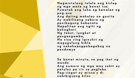 Pandemya tula - A poem - Isa Lamang itong Pandemiya Ni: FJA Nang dahil