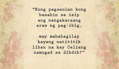 Halimbawa Ng Pastoral Na Tulang Liriko