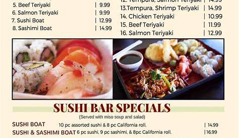 Hamachi Sushi Menu Online Of Restaurant, Cathedral City