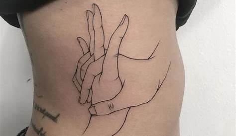 Holding Hands, Fine Line Minimalist Piece Best tattoo