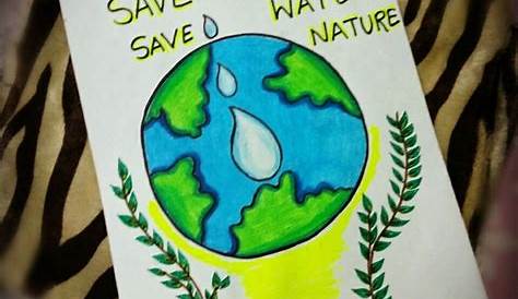 Pin by Surbhi on My Art Work | Save water poster drawing, Poster