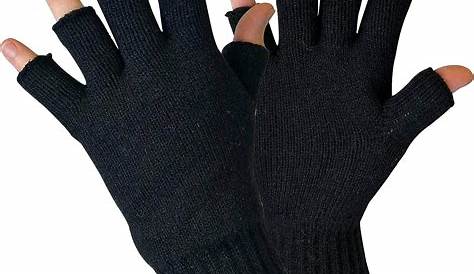 THMO - Herren Winter Strick Fingerlose Handschuhe mit 3M 40g Thinsulate