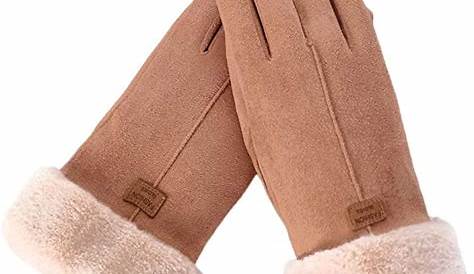 Handschuhe Damen Daunen Warm Halten Niedlich Kalte Baumwolle Samt