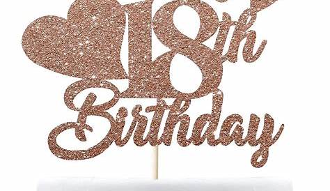 Qoo10 - Happy 18th Birthday Cake Topper Shiny Gold 18th Birthday Party