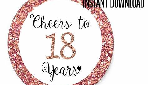 18th Birthday Cupcake Toppers DIY Cupcake Topper 18th | Etsy