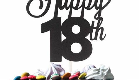 Happy 18th Birthday Cake Topper svg Cake Topper svg 18th | Etsy