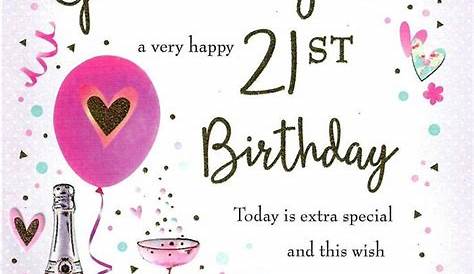 Granddaughter 21st Birthday Card Happy Birthday 21 to - Etsy UK