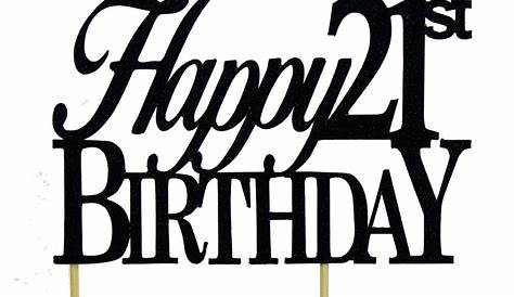 Happy 21st Birthday cake topper svg. Circle cake topper 21. | Etsy