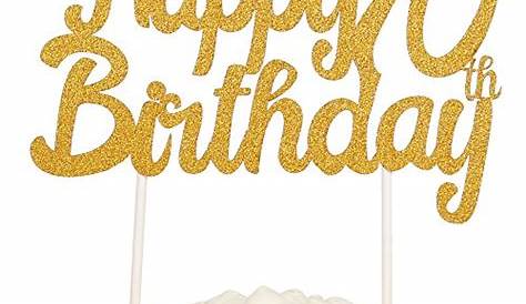 All About Details Gold Happy-70th-birthday Cake Topper | eBay
