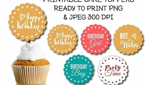 Free Happy Birthday Cupcake Toppers