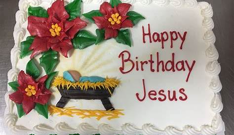 Happy Birthday, Jesus! - Three tiered vanilla cake | Happy birthday