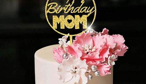 Happy Birthday Mum Cake Topper Glitter Card Elección de | Etsy