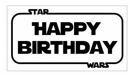 Star Wars Font HAPPY Birthday Banner Star Wars Birthday C3P0 - Etsy