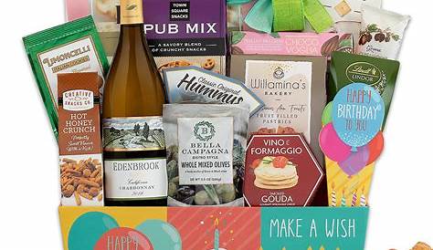 Gourmet Birthday Wine Basket | Birthday wine basket, Wine baskets