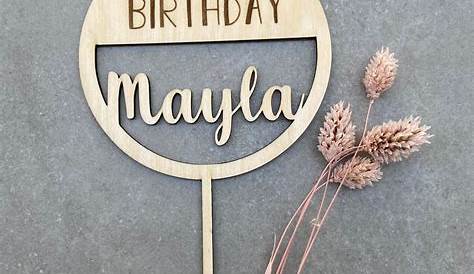 Cake Topper "Happy Birthday" in wood , 5.10 CHF