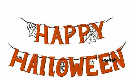 It Halloween costume Banner Clip art - Happy Halloween Text PNG Image