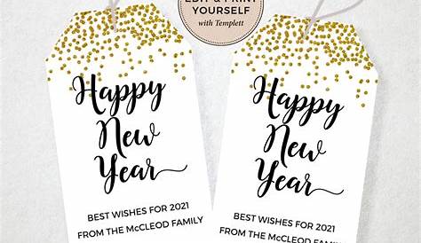 Happy New Year Tag Free Printable