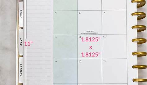 Yearly Calendar Template for Happy Planner Classic / Big / | Etsy in