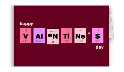 Happy Valentines In Periodic Table Form Day Timele