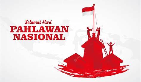 Hari pahlawan or Indonesia heroes day background with soldiers in