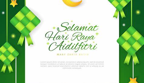 Selamat Hari Raya card with white paper sheet | Greeting card template