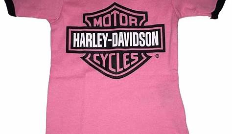 HarleyDavidson Baby Girls Classic Logo Pink/Black Romper