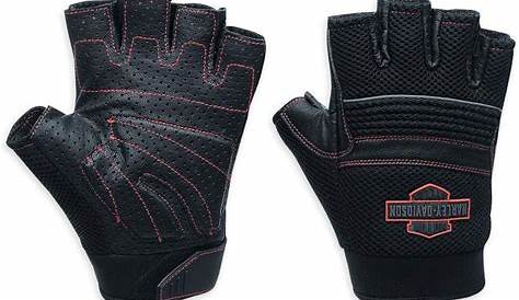 Harley-Davidson® Men's Patriot Fingerless Leather Reflective Gloves