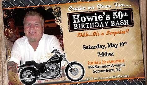 Harley Davidson Retirement Party Invitations