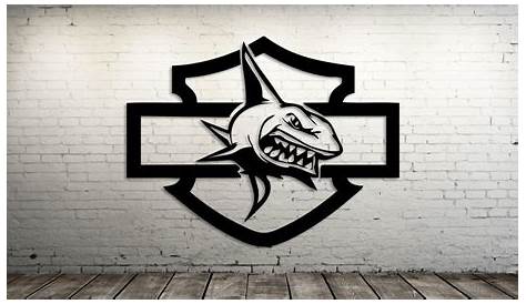 Harley Shark Logo Decal Design 2 For Helmets Tanks Cars Etsy