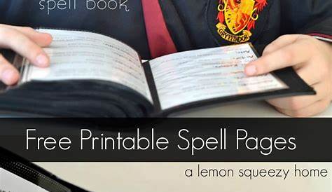 Harry Potter Spell Book Printable Spells