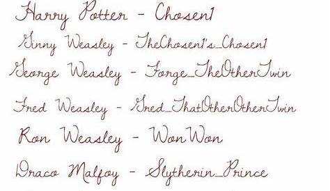 Harry Potter Username Ideas