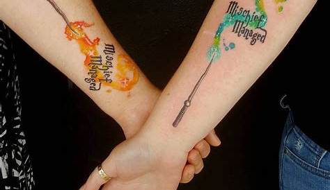 Wand tattoo :) #harrypottertattoossmall | Wand tattoo, Harry potter