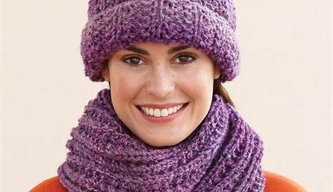 Easy Hat and Scarf Knitting Pattern One Skein Caron Cakes Etsy