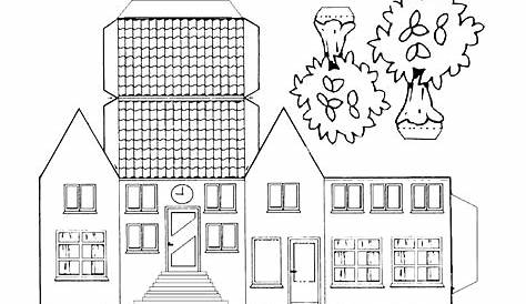 Haus aus Papier basteln - Vorlagen | DekoKing - DIY & mehr | Basteln