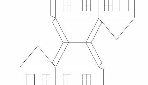 Bastelvorlagen Papierhäuser Schablonen | Hausvorlage, Bastelvorlagen