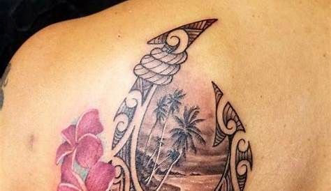 25 Superb Hawaiian Tribal Tattoos | CreativeFan | Birth flower tattoos