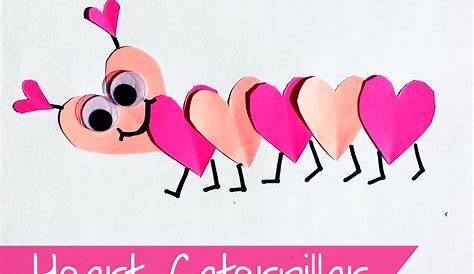 heart caterpillar for valentines day Art activities, Crafts for kids