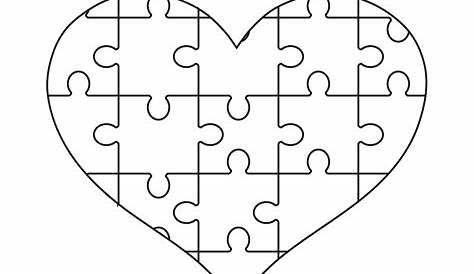 Heart Puzzle Template Pdf