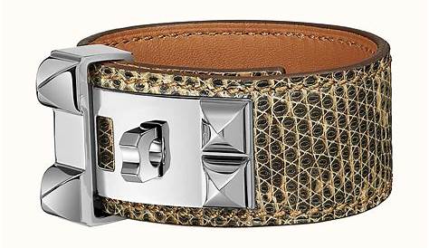 Hermes Collier De Chien Cuff Bracelet HERMÈS Black Médor Gold