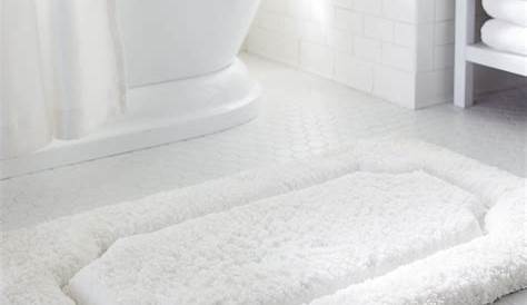 Luxe White 27x45 Bath Rug | Luxury bath rugs, Bath rugs, White bathroom rug