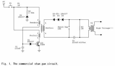 High Voltage Stun Gun Circuit Diagram