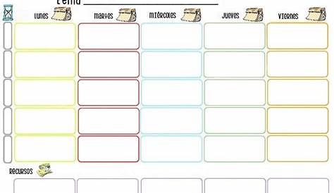 Excelente planificador semanal | Material Educativo