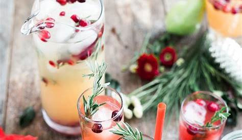 Christmas Cranberry Ginger Fizz Cocktail - MyThirtySpot