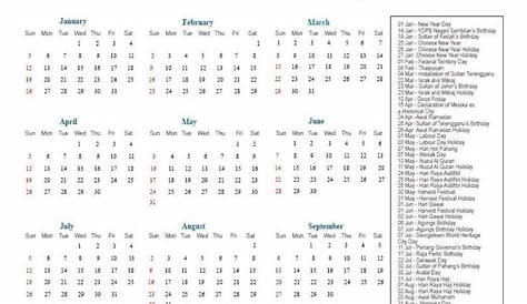 Public Holiday 2019 Perak : Johor Public Holidays 2021 Calendar