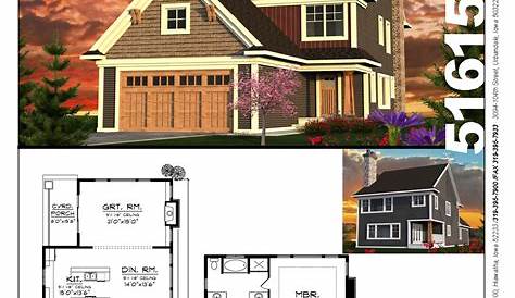 Narrow Lot House Plan With Upper-Level Laundry Room